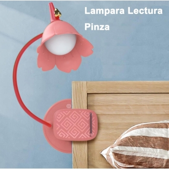 Lampka biurkowa kwiatek LED z ochroną oczu - Klips